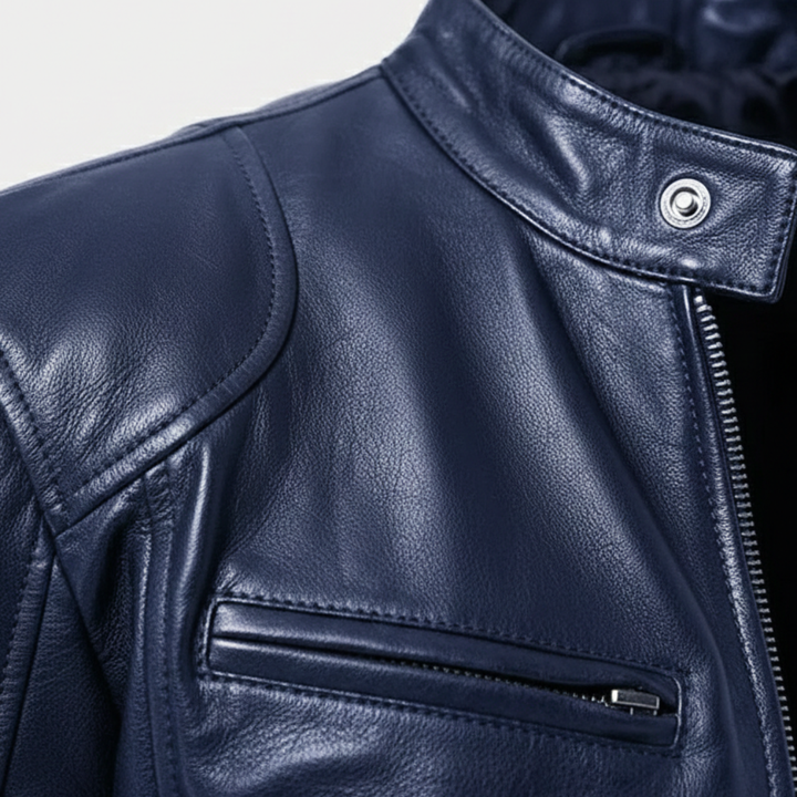 Men Faux Leather Slim Biker Moto Jacket