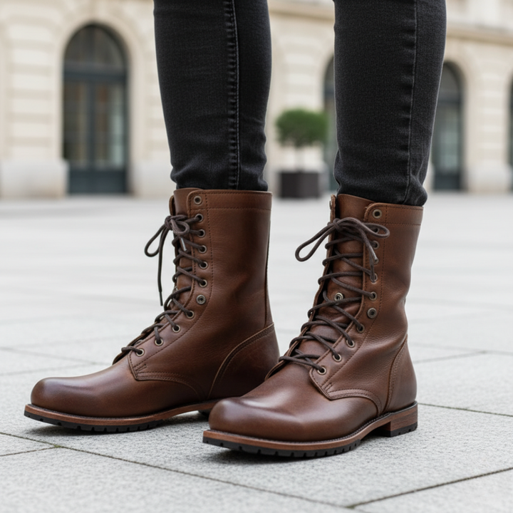 Men Orthopedic Synthetic Leather Lace-Up Boots