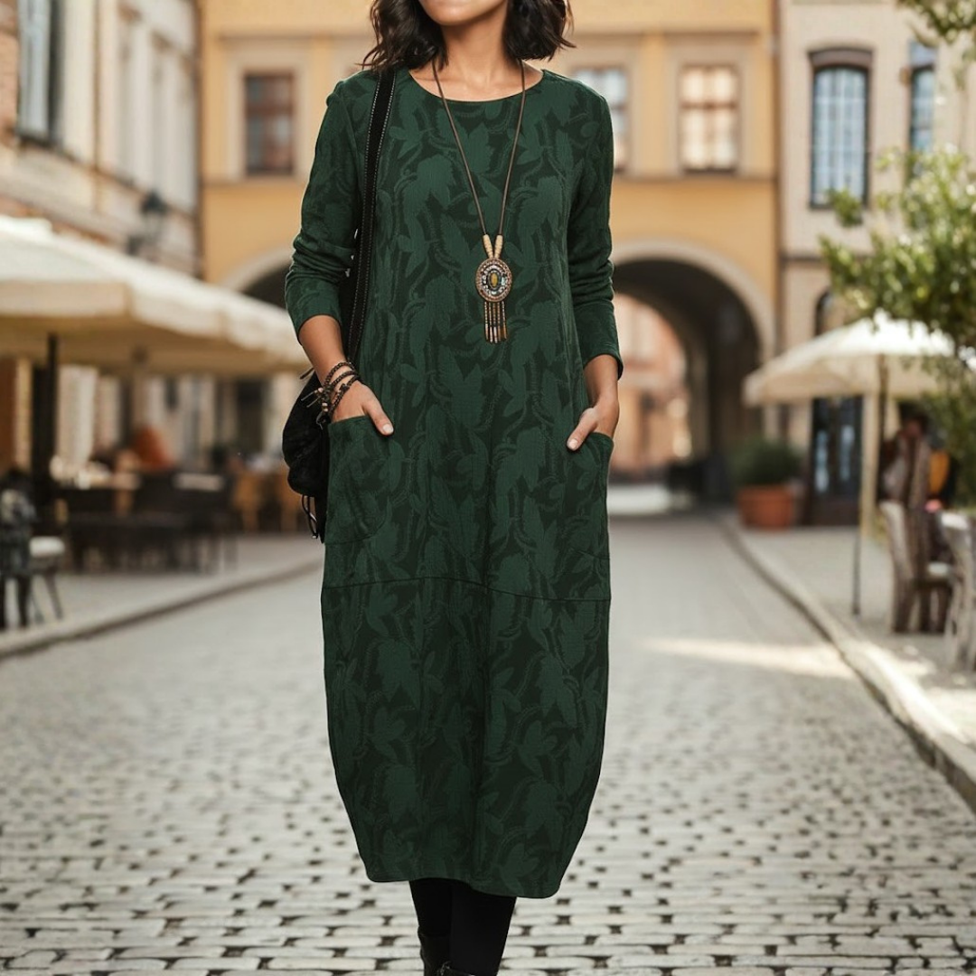 Women Winter Dress Long Sleeve Fitted Silhouette