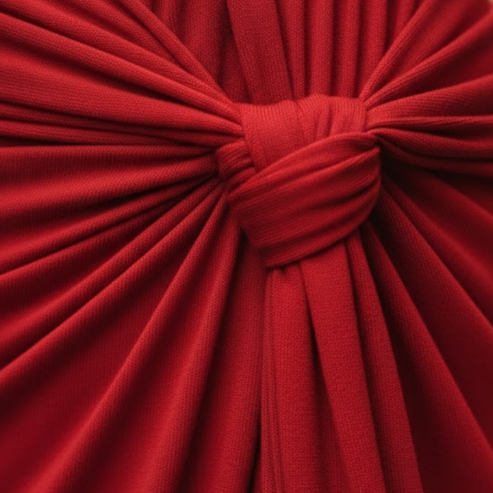 Robe longue à nouer sur le côté en tissu extensible pour femmes