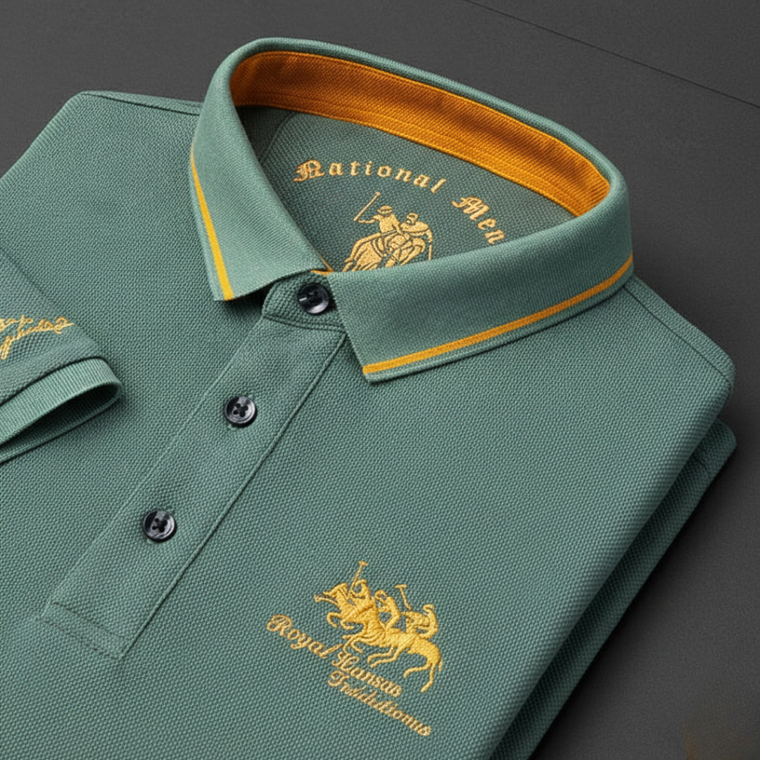 Men Embroidered Short Sleeve Polo Shirt
