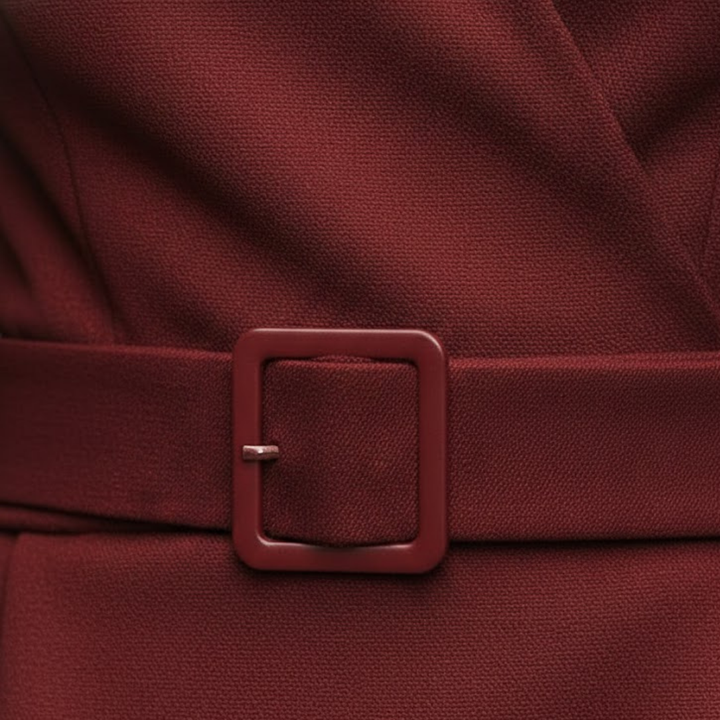 Women Black Pencil Dress Mock Wrap Neckline Three Quarter Sleeve