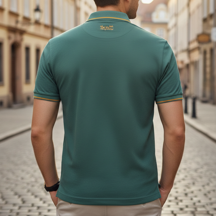 Men Embroidered Short Sleeve Polo Shirt