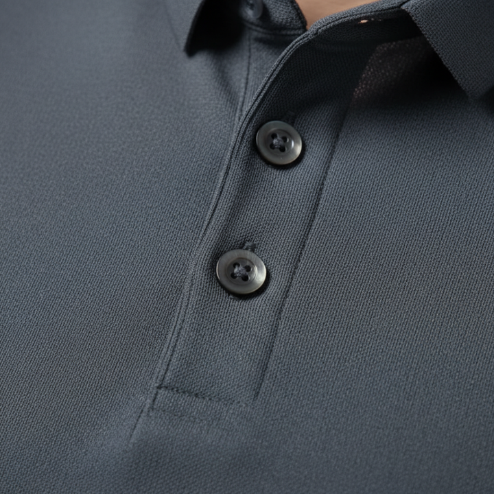 Men’s Textured Knit Polo Shirt