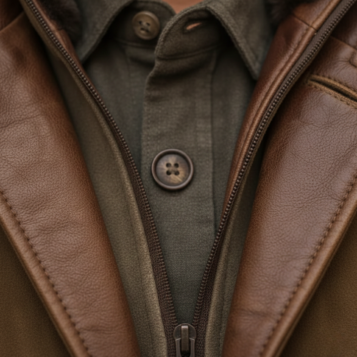 Men Suede Fur Collar Blazer Jacket