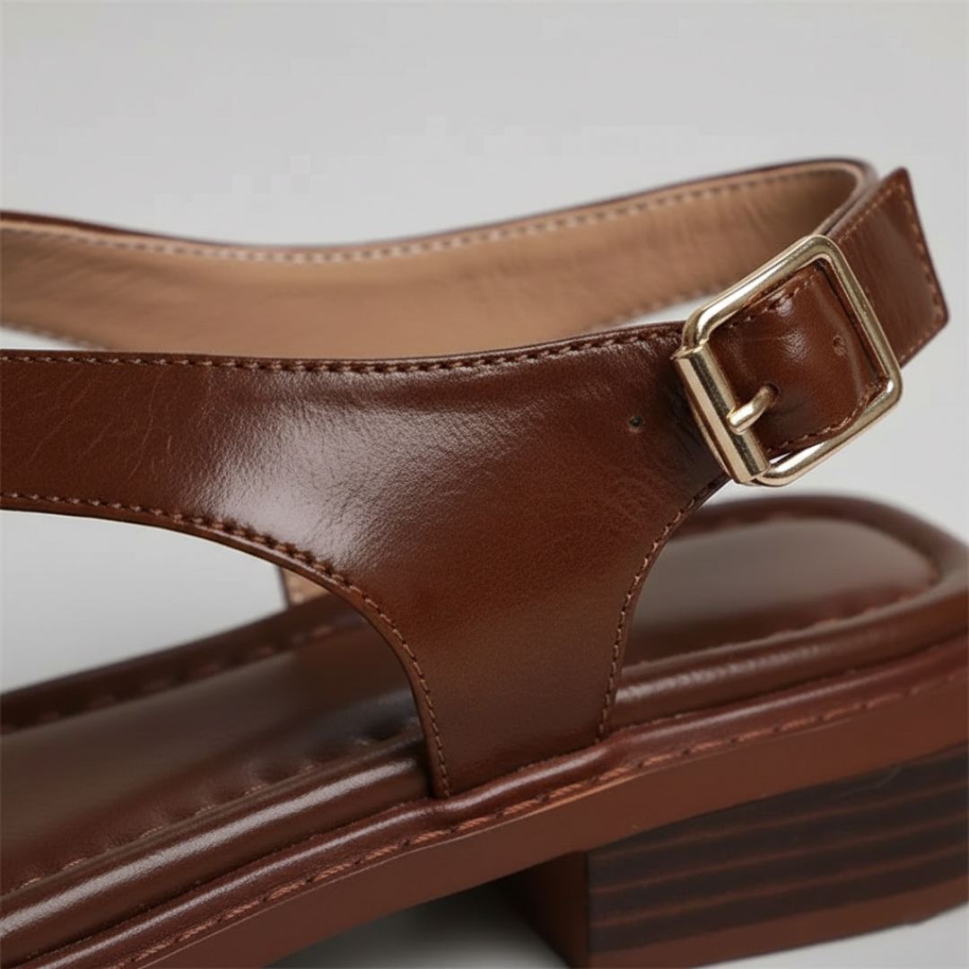 Women’s Orthopedic Leather Cross Strap Sandals