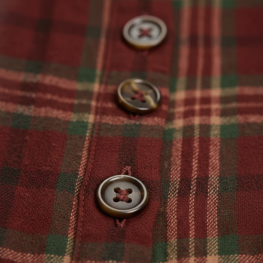 Robe longue à carreaux pour femme avec boutons sur le devant