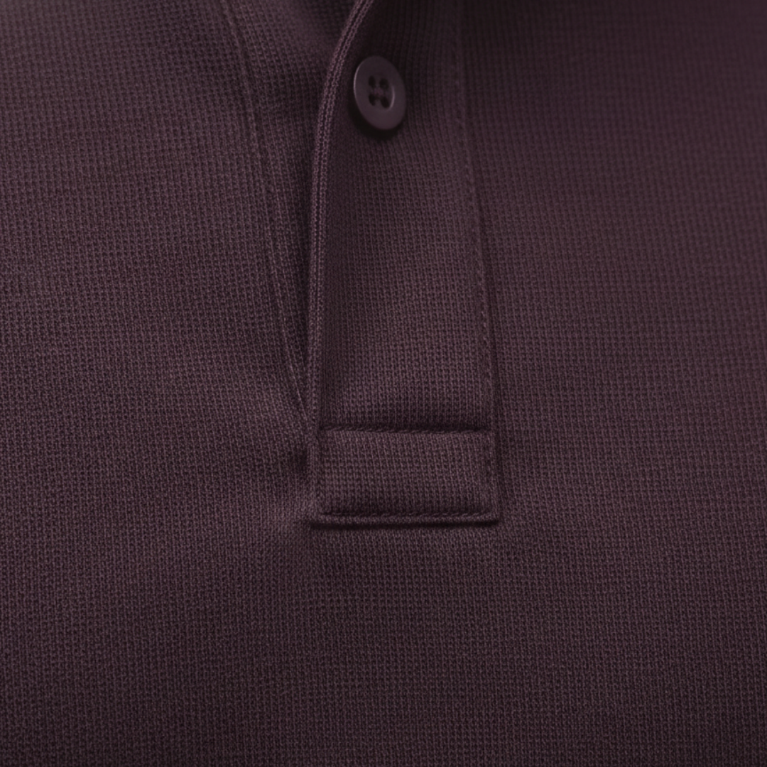 Men Tipped Long Sleeve Polo Shirt