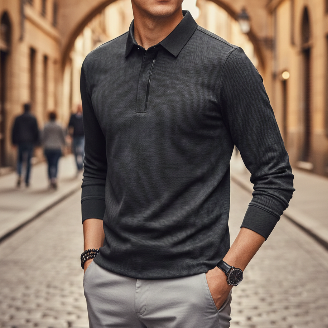 Men’s Long Sleeve Performance Polo Shirt