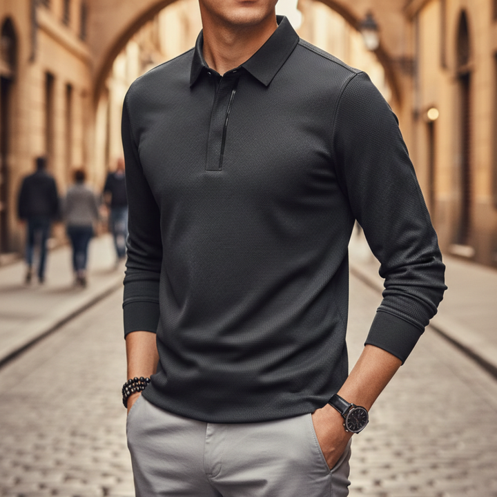 Men’s Long Sleeve Performance Polo Shirt
