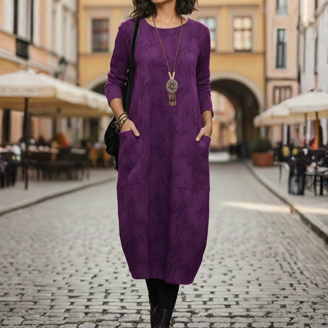 Women Winter Dress Long Sleeve Fitted Silhouette