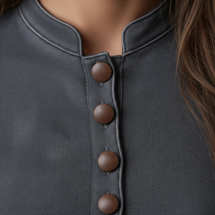 Robe longue pour femme en tissu mélangé