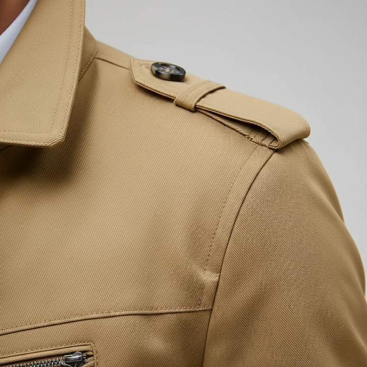 Men Slim Fit Trench Coat