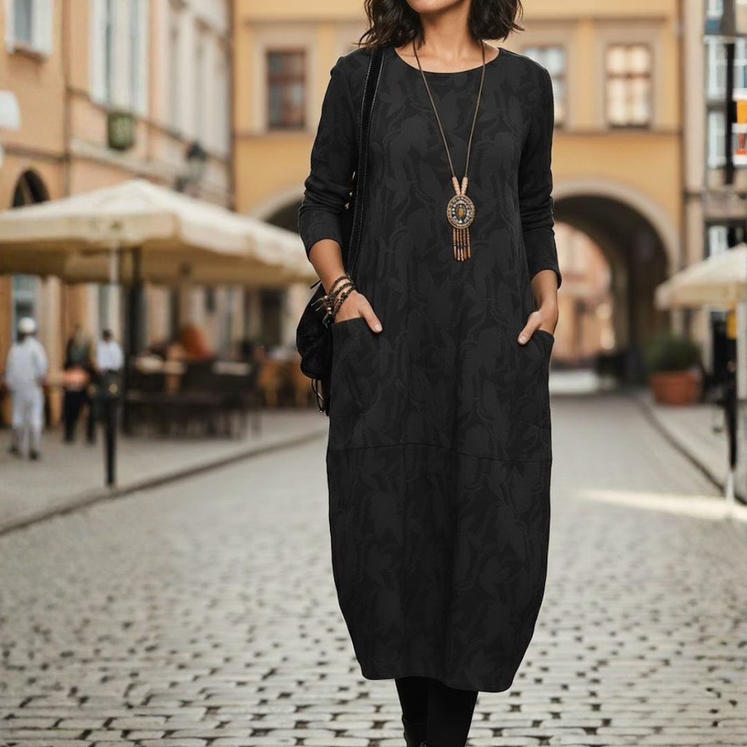 Women Winter Dress Long Sleeve Fitted Silhouette