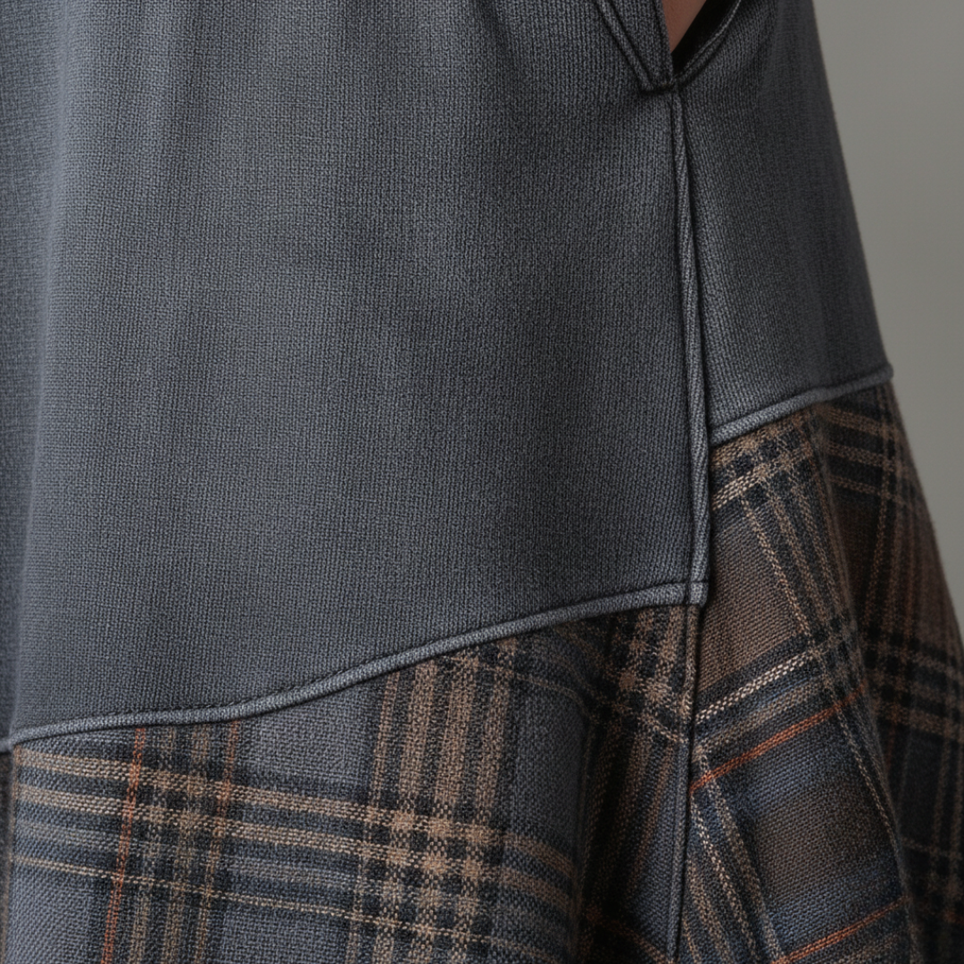 Robe longue pour femme en tissu mélangé