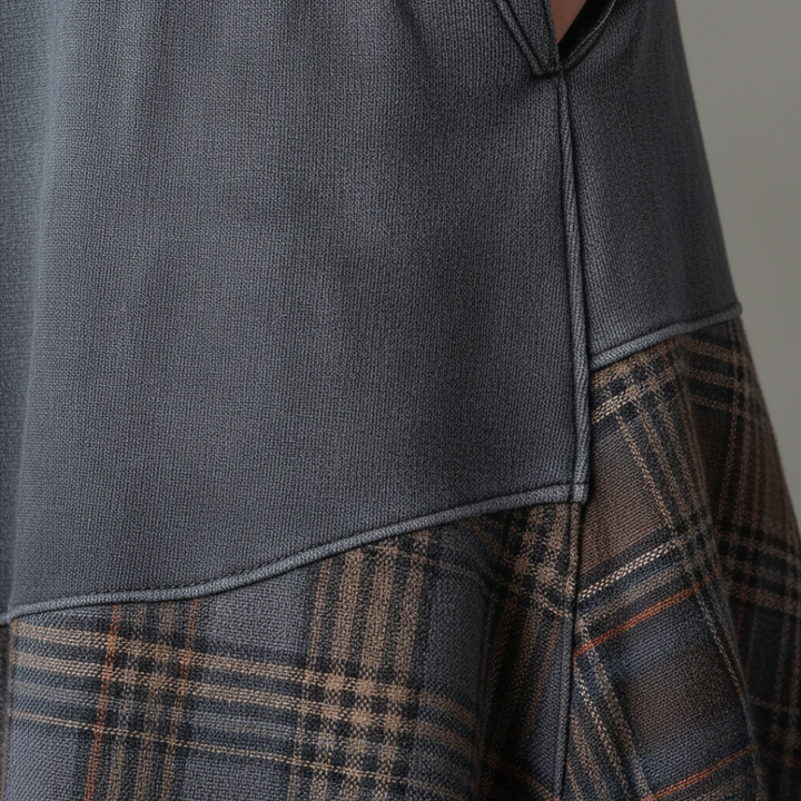 Robe longue pour femme en tissu mélangé