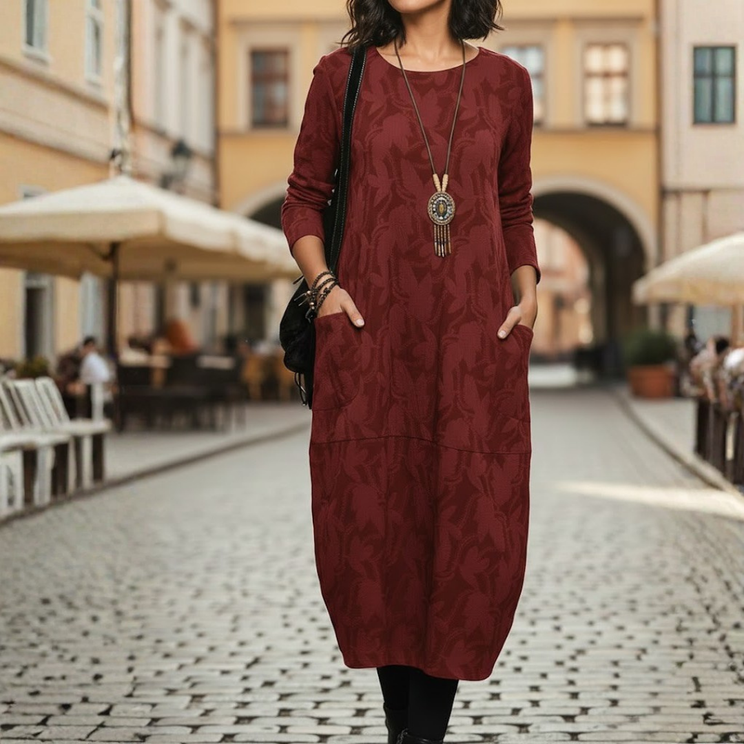 Women Winter Dress Long Sleeve Fitted Silhouette