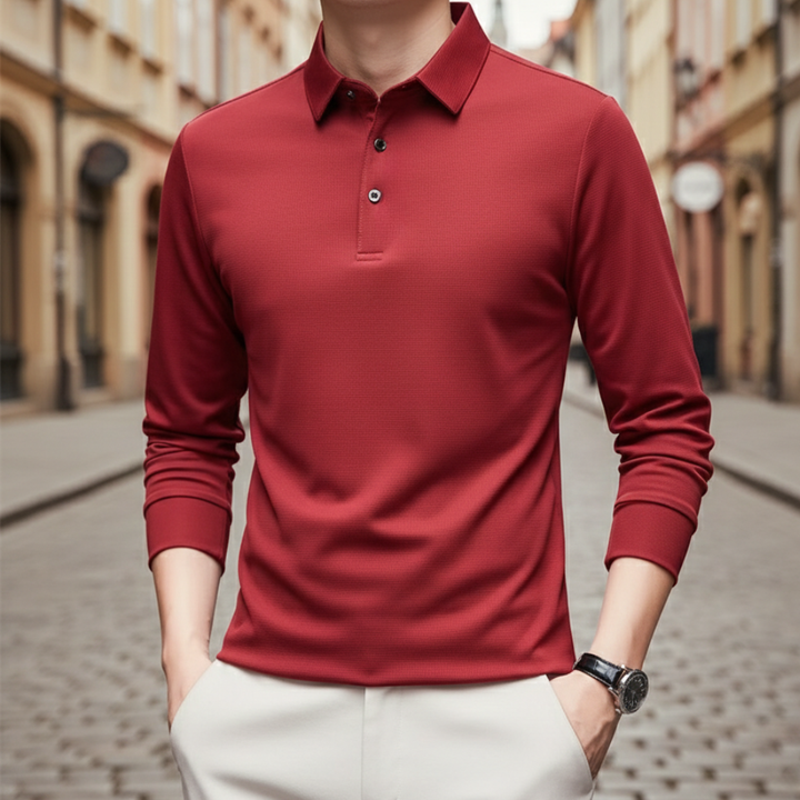 Men’s Long Sleeve Performance Polo Shirt