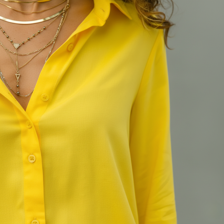 Women Chiffon Button Down Blouse