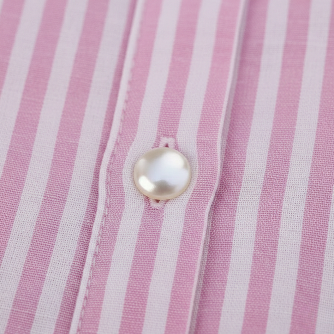 Shirtdress Tiered Button Front Striped Womens