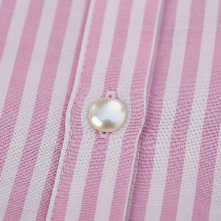 Shirtdress Tiered Button Front Striped Womens