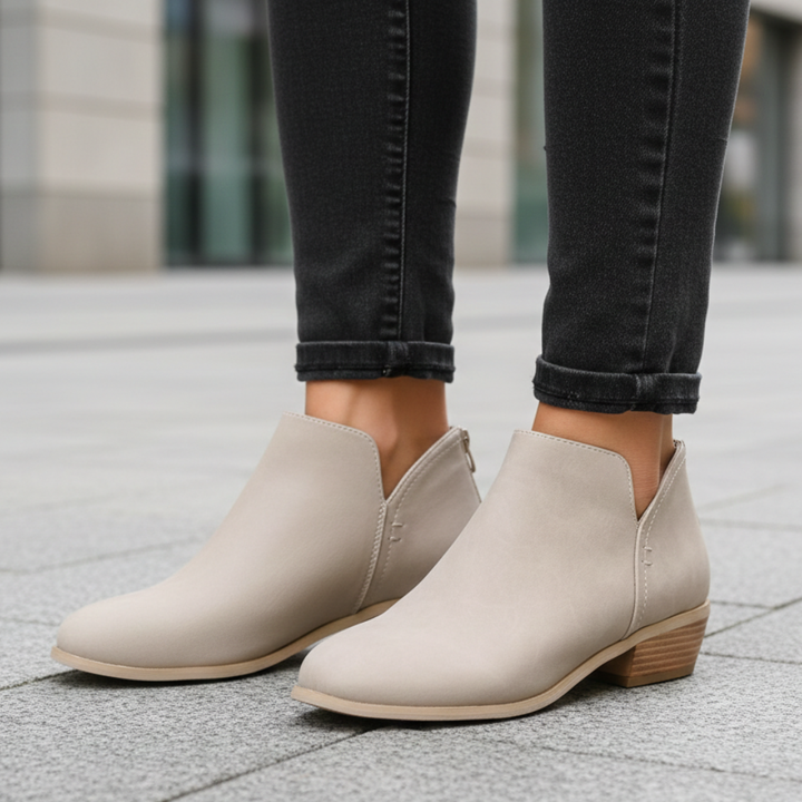 Women Orthopedic Synthetic Leather V Cut Booties