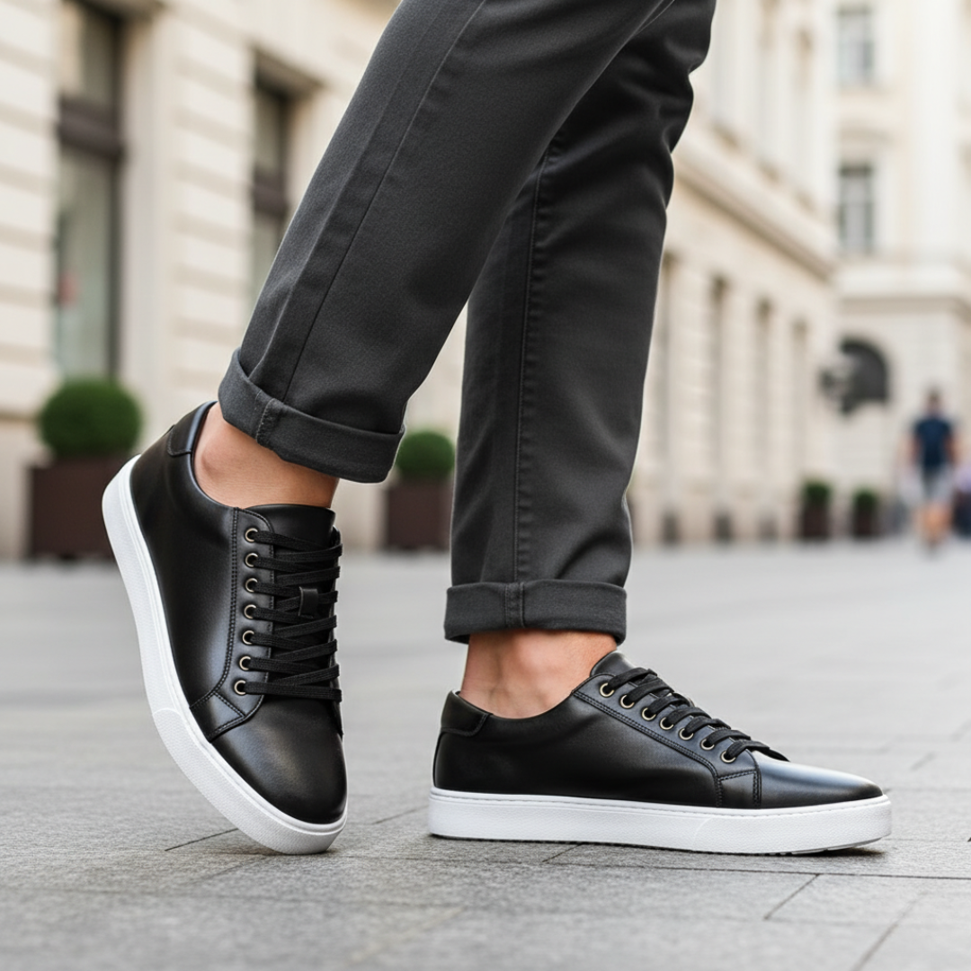 Men Orthopedic Synthetic Leather Casual Sneakers