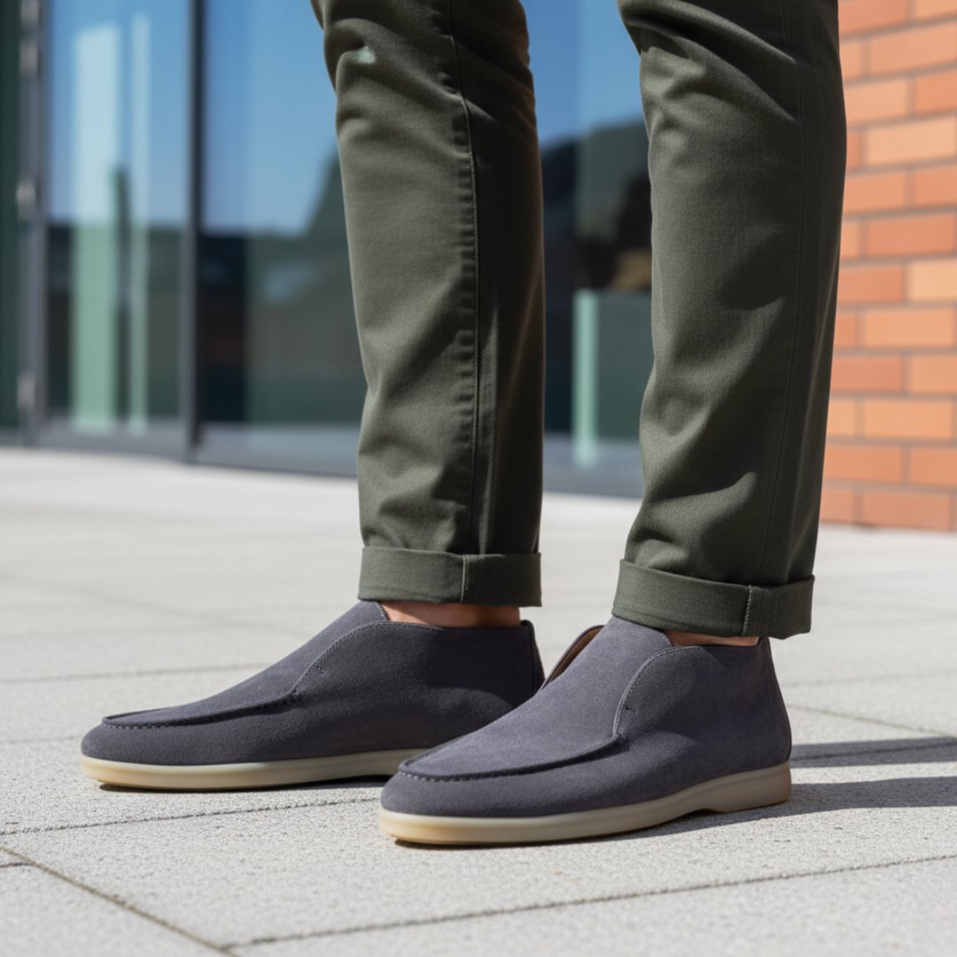 Men Orthopedic Synthetic Suede Slip-On Boots