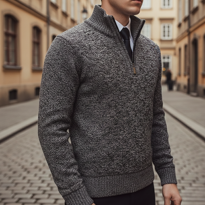 Men Quarter Zip Sweater