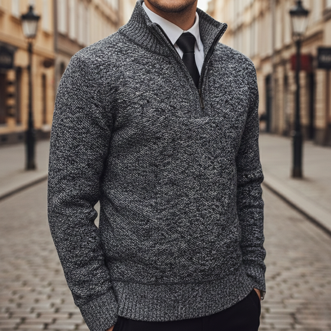 Men Quarter Zip Sweater