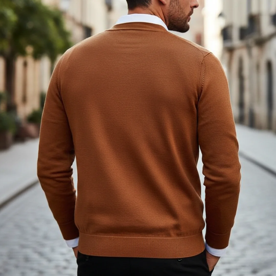 Men’s Mixed Fabric Cardigan