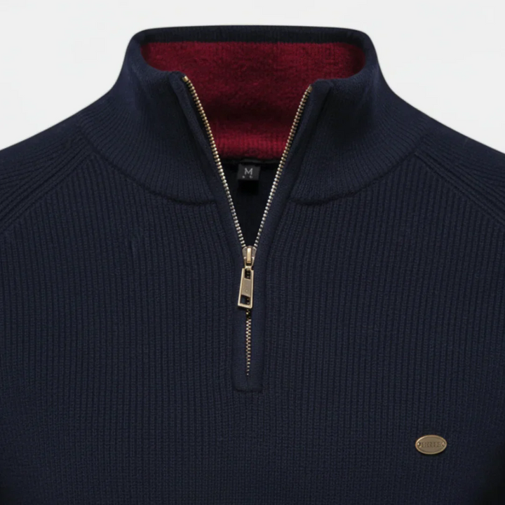Men’s High Neck Half-Zip Sweater