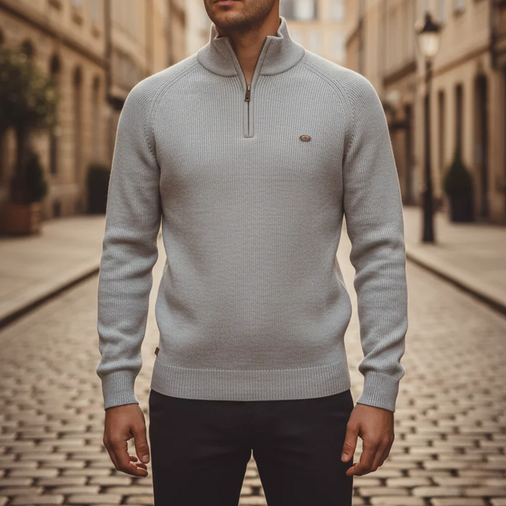 Men’s High Neck Half-Zip Sweater