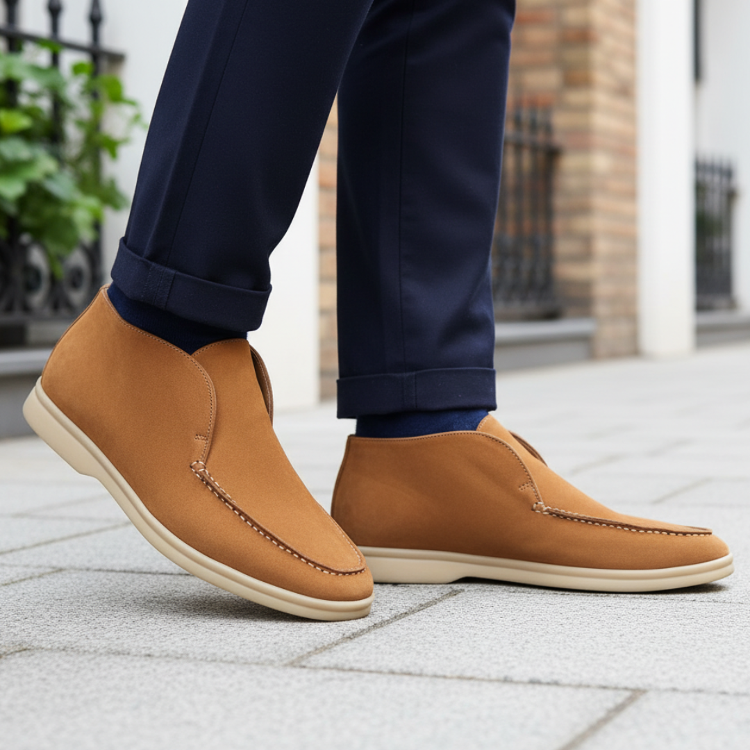 Men Orthopedic Synthetic Suede Slip-On Boots