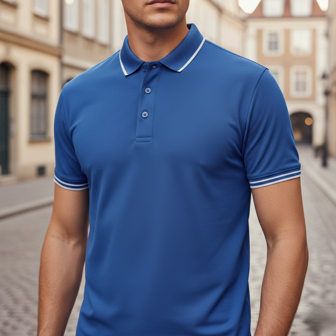 Men Tipped Short Sleeve Polo Shirt
