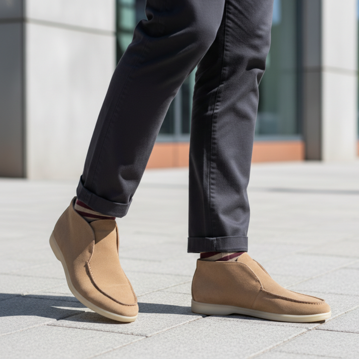 Men Orthopedic Synthetic Suede Slip-On Loafers