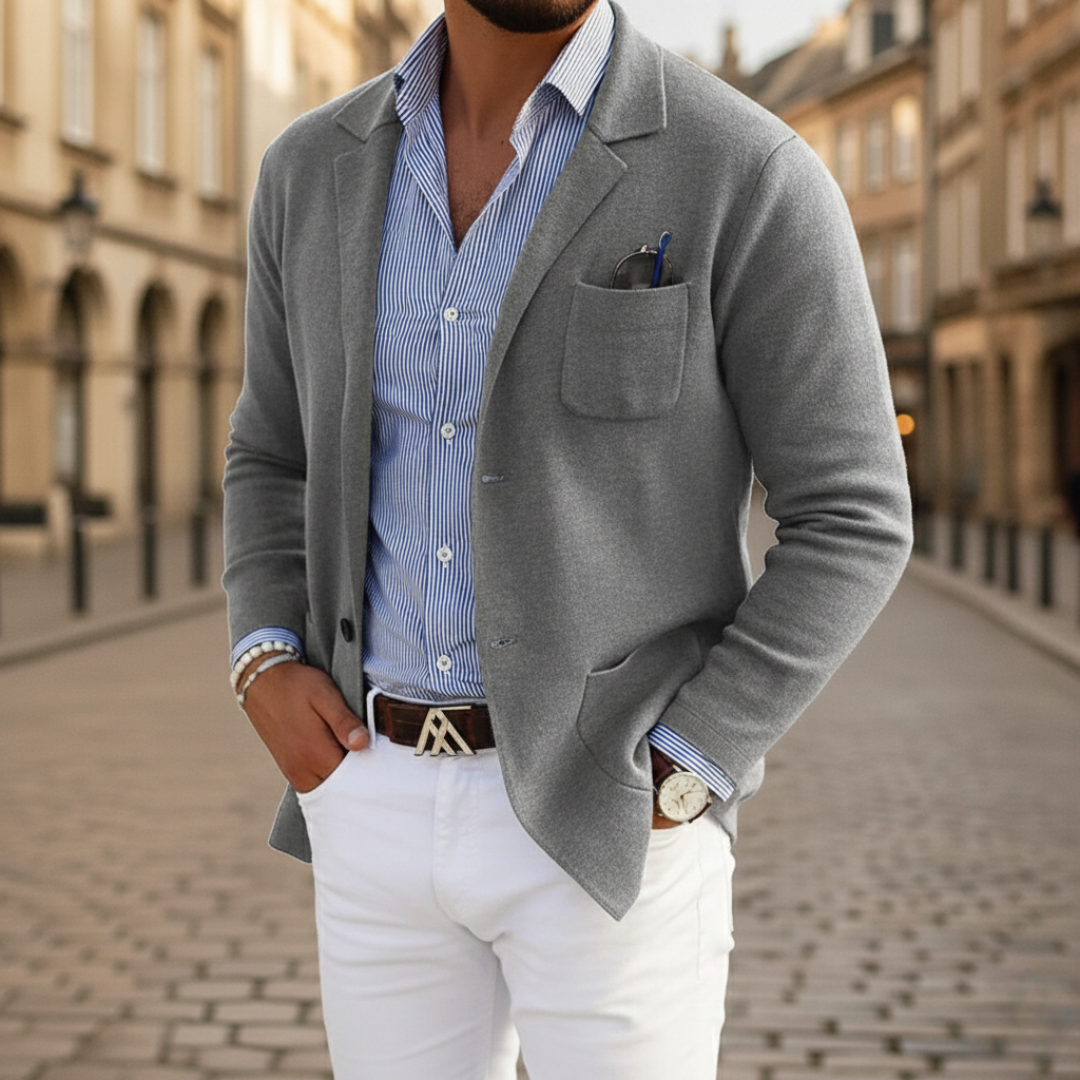 Men Knit Casual Button Blazer Cardigan