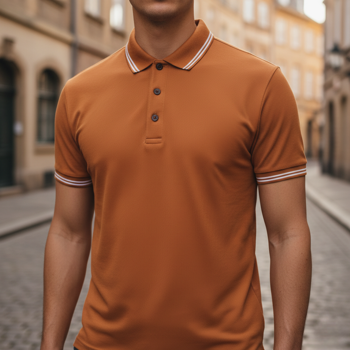 Men Tipped Short Sleeve Polo Shirt
