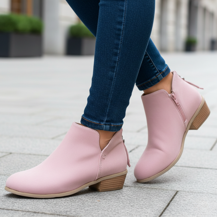 Women Orthopedic Synthetic Leather V Cut Booties